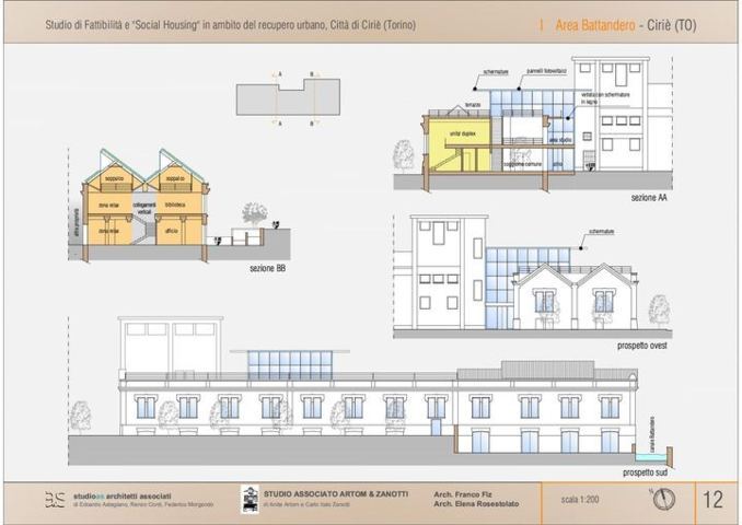 sezioni e prospetti di progetto